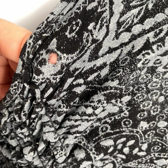 Fresh‎ Produce Dress Large Paisley Rayon Blend Stretch Flawed DR-1304 - Picture 6 of 9